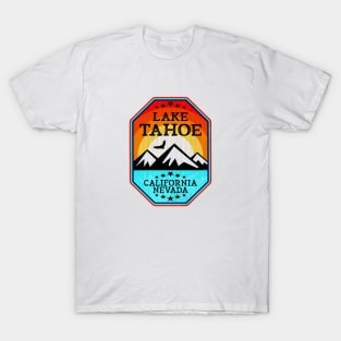 Ski Lake Tahoe California Nevada Skiing Mountain Sunrise T-Shirt